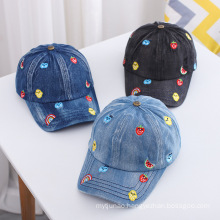 Korean Children's Cowboy Baseball Cap Boys and Girls Hats Fruit Embroidery Hat